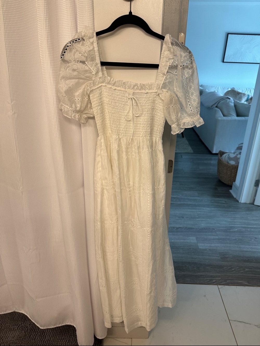 Hill House White Patchwork Organization Nap Dress